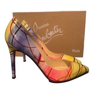 Christian Louboutin Multicolor Patent Leather Pollock Heels